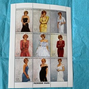 Princess Diana Royal Gowns Stamps